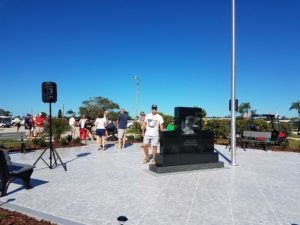 Laser etched Eagle America Veterans memorial , Ellenton, FL