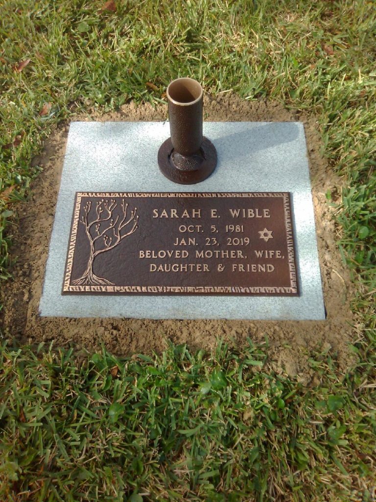 Hebrew tree of life bronze memorial star of david , Curlew Hills