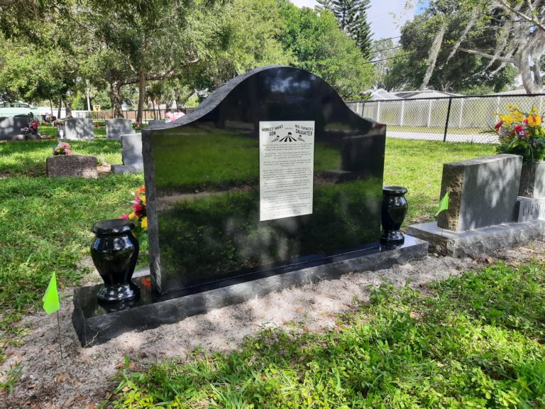 Recessed porcelain tile Largo Cemetery, Florida