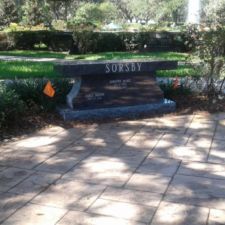 Bahama Blue Cremation Bench, Sylvan Abbey Memorial Park