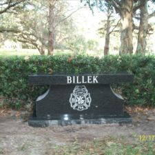 bench with maltese cross
