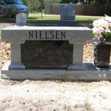 cremation bench with vase