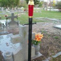 candle holder on post