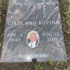 India Aurora Granite Crucifix emblem Cycadia Cemetery