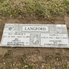 Companion flat marker Sunnyside Cemetery