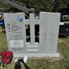Tall custom monument family tree Curlew Hills Memory Gardens