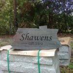 Slate engrave rock garden memorial