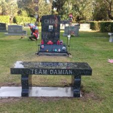 Blue Pearl Bench Palm Royale Cemetery Naples, Fl