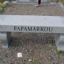 blue-grey bench