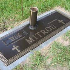 Greek Orthodox style bronze memorial