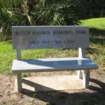 grey garden bench