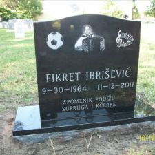Laser etched black and white Sunnyside Cemetery