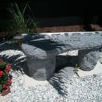 kidney shaped garden bench