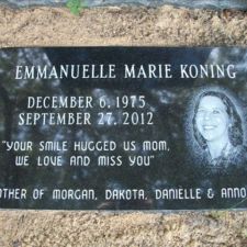 Laser etched East Elfers Cemetery