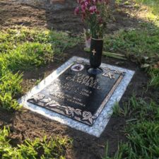Bronze with Picture and Vase Calvary Catholic Cemetery