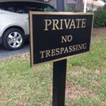 Lawn Bronze Sign