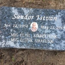 Blue Pearl bevel marker memorial , Sunnyside Cemetery